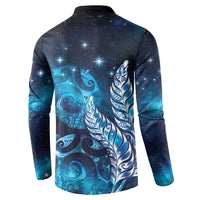 New Zealand Matariki Button Sweatshirt Maori Koru Mix Silver Fern