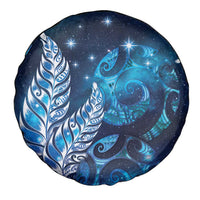 New Zealand Matariki Spare Tire Cover Maori Koru Mix Silver Fern