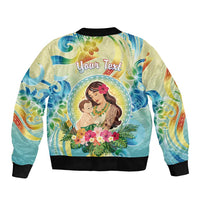 Personalised Hawaii Mother's Day Bomber Jacket I Love You Mom DT04 - Polynesian Pride