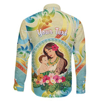 Personalised Hawaii Mother's Day Family Matching Summer Maxi Dress and Hawaiian Shirt I Love You Mom