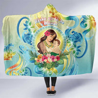 Hawaii Mother's Day Hooded Blanket I Love You Mom