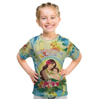 Personalised Hawaii Mother's Day Kid T Shirt I Love You Mom