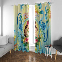 Hawaii Mother's Day Window Curtain I Love You Mom