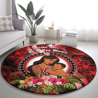 New Zealand Mother's Day Round Carpet I Love You Mom