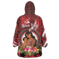 Personalised New Zealand Mother's Day Wearable Blanket Hoodie I Love You Mom