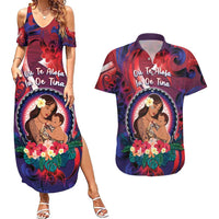 Personalised Samoa Mother's Day Couples Matching Summer Maxi Dress and Hawaiian Shirt I Love You Mom