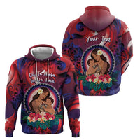 Personalised Samoa Mother's Day Hoodie I Love You Mom