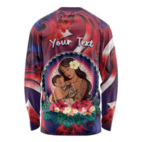 Personalised Samoa Mother's Day Long Sleeve Shirt I Love You Mom