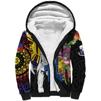 Filipinos Lapu-Lapu Hero Philippines Sherpa Hoodie Hibiscus Flowers Style