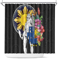 Filipinos Lapu-Lapu Hero Philippines Shower Curtain Hibiscus Flowers Style