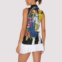 Filipinos Lapu-Lapu Hero Philippines Women Sleeveless Polo Shirt Hibiscus Flowers Style