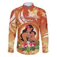 Personalised Tonga Mother's Day Family Matching Long Sleeve Bodycon Dress and Hawaiian Shirt I Love You Mom