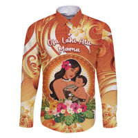 Personalised Tonga Mother's Day Family Matching Off The Shoulder Long Sleeve Dress and Hawaiian Shirt I Love You Mom
