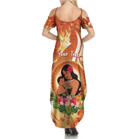 Personalised Tonga Mother's Day Family Matching Summer Maxi Dress and Hawaiian Shirt I Love You Mom DT04 - Polynesian Pride