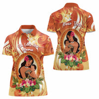 Personalised Tonga Mother's Day Women Polo Shirt I Love You Mom