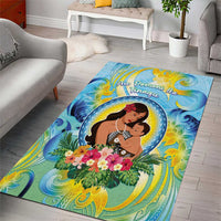 Fiji Mother's Day Area Rug I Love You Mom
