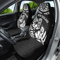 New Zealand Rugby Car Seat Cover Silver Fern Maori Pattern