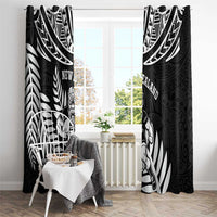 New Zealand Rugby Window Curtain Silver Fern Maori Pattern