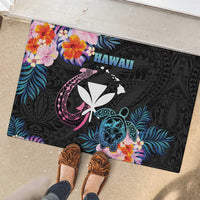 Hawaii Rubber Doormat Kanaka Maoli With Fish Hook