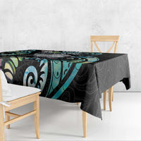 New Zealand Kiwi Bird Tablecloth Silver Fern Koru Paua Shell