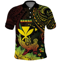 Personalised Hawaii Polo Shirt Kanaka Maoli With Hammerhead Shark