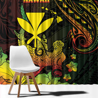 Hawaii Window Curtain Kanaka Maoli With Hammerhead Shark