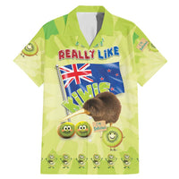 New Zealand Kiwi Family Matching Mermaid Dress and Hawaiian Shirt I Just Really Like Kiwis DT04 Dad's Shirt - Short Sleeve Green - Polynesian Pride