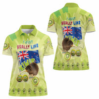 New Zealand Kiwi Women Polo Shirt I Just Really Like Kiwis