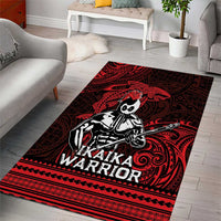 Hawaii Ikaika Warrior Area Rug Hawaiian Tribal Tattoo
