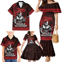 Hawaii Ikaika Warrior Family Matching Mermaid Dress and Hawaiian Shirt Hawaiian Tribal Tattoo