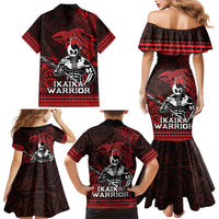 Hawaii Ikaika Warrior Family Matching Mermaid Dress and Hawaiian Shirt Hawaiian Tribal Tattoo