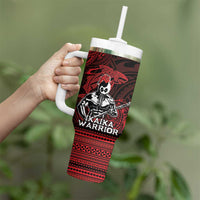 Hawaii Ikaika Warrior Tumbler With Handle Hawaiian Tribal Tattoo