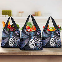 New Zealand Aotearoa Grocery Bag Maori Hei Manaia Purple Paua Shell