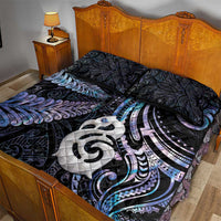 New Zealand Aotearoa Quilt Bed Set Maori Hei Manaia Purple Paua Shell