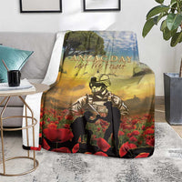 New Zealand ANZAC Day Blanket The Ode Remembrance And Poppy