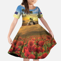 New Zealand ANZAC Day Family Matching Off Shoulder Maxi Dress and Hawaiian Shirt The Ode Remembrance And Poppy