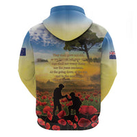 New Zealand ANZAC Day Hoodie The Ode Remembrance And Poppy