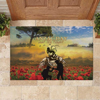 New Zealand ANZAC Day Rubber Doormat The Ode Remembrance And Poppy