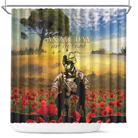 New Zealand ANZAC Day Shower Curtain The Ode Remembrance And Poppy