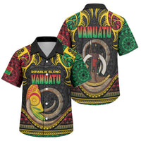 Vanuatu Language Week Family Matching Mermaid Dress and Hawaiian Shirt Boar Tusk Warrior Tribal Floral Pattern