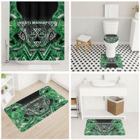 Aotearoa Ngati Maniapoto Bathroom Set Maori Tribal Green Paua Shell Pattern DT05 - Polynesian Pride