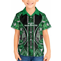Aotearoa Ngati Maniapoto Hawaiian Shirt Maori Tribal Green Paua Shell Pattern DT05 - Polynesian Pride