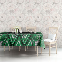 Aotearoa Ngati Maniapoto Tablecloth Maori Tribal Green Paua Shell Pattern DT05 - Polynesian Pride