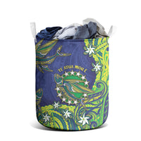 Cook Islands Language Week Laundry Basket Flying Fish 15 Stars Tribal Patterns