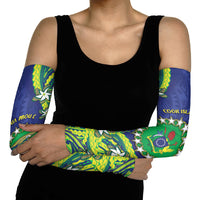 Cook Islands Language Week Arm Sleeves Flying Fish 15 Stars Tribal Patterns