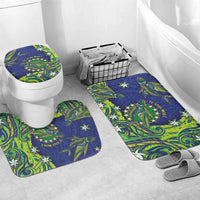 Cook Islands Language Week Bathroom Set Flying Fish 15 Stars Tribal Patterns