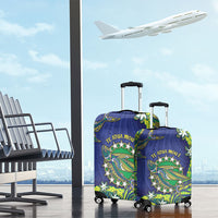 Cook Islands Language Week Luggage Cover Flying Fish 15 Stars Tribal Patterns