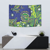 Cook Islands Language Week Tapestry Flying Fish 15 Stars Tribal Patterns