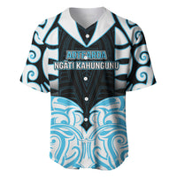 Custom Aotearoa Ngati Kahungunu Baseball Jersey New Zealand Traditional Maori Pattern
