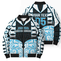 Custom Aotearoa Ngati Kahungunu Bomber Puffer Jacket New Zealand Traditional Maori Pattern